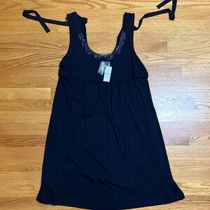 LOFT Midnight Blue Embellished Midi Dress